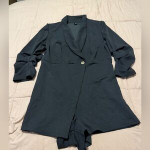 Black Long Sleeve Blazer Dress